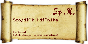 Szoják Mónika névjegykártya