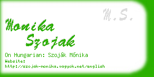 monika szojak business card