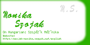 monika szojak business card